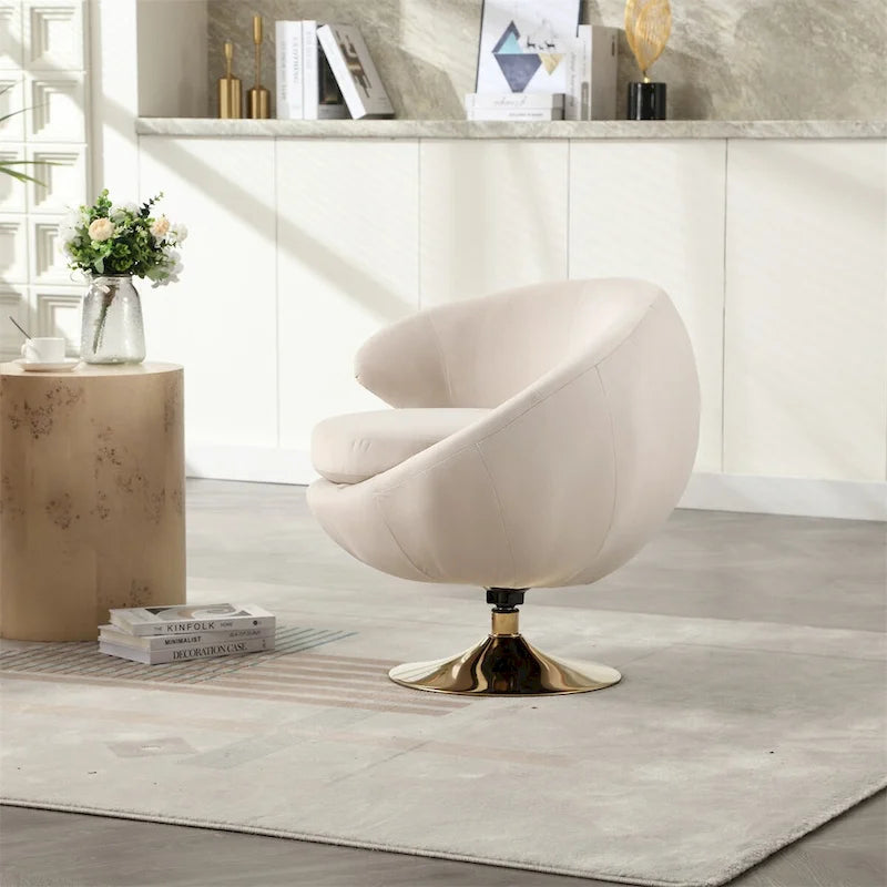 Fauteuils d'appoint pivotants à 360 degrés, fauteuils ronds