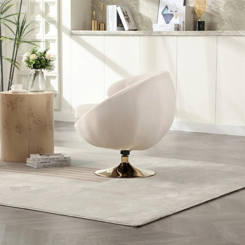 Fauteuils d'appoint pivotants à 360 degrés, fauteuils ronds
