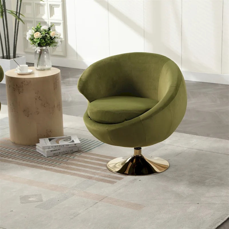Fauteuils d'appoint pivotants à 360 degrés, fauteuils ronds
