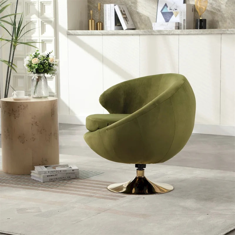 Fauteuils d'appoint pivotants à 360 degrés, fauteuils ronds
