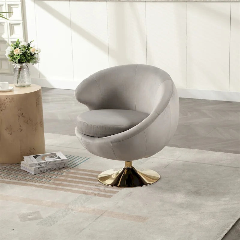Fauteuils d'appoint pivotants à 360 degrés, fauteuils ronds