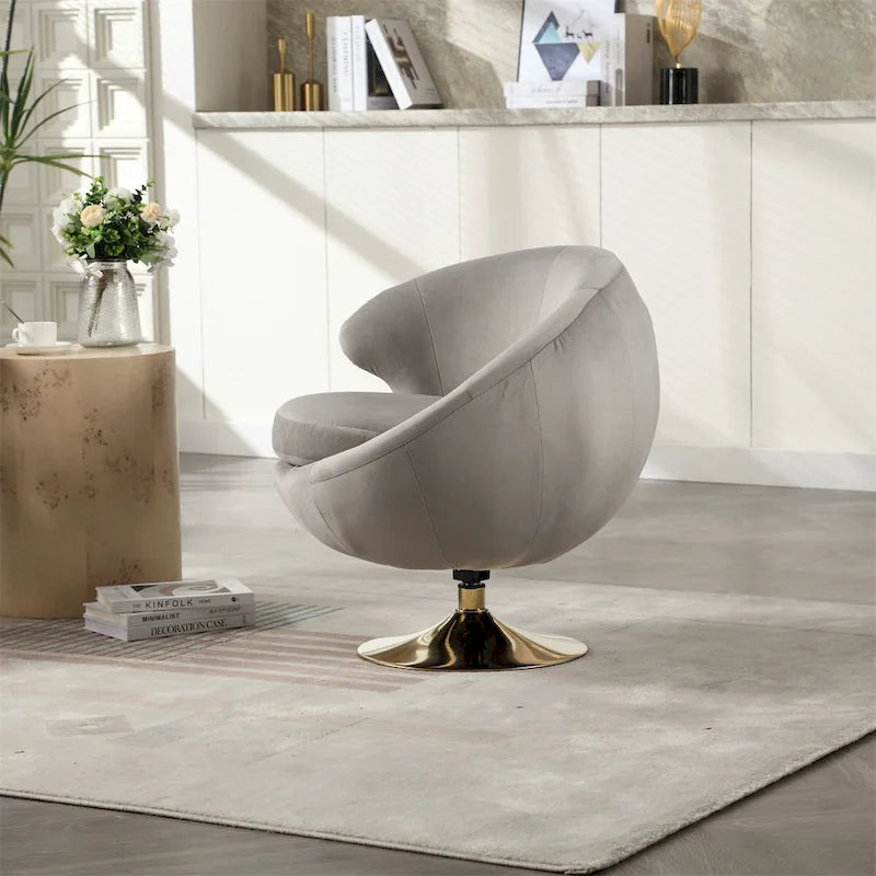 Fauteuils d'appoint pivotants à 360 degrés, fauteuils ronds