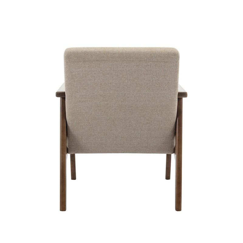 Fauteuil d'appoint en tissu Laleh de Porthos Home avec pieds en bois d'hévéa