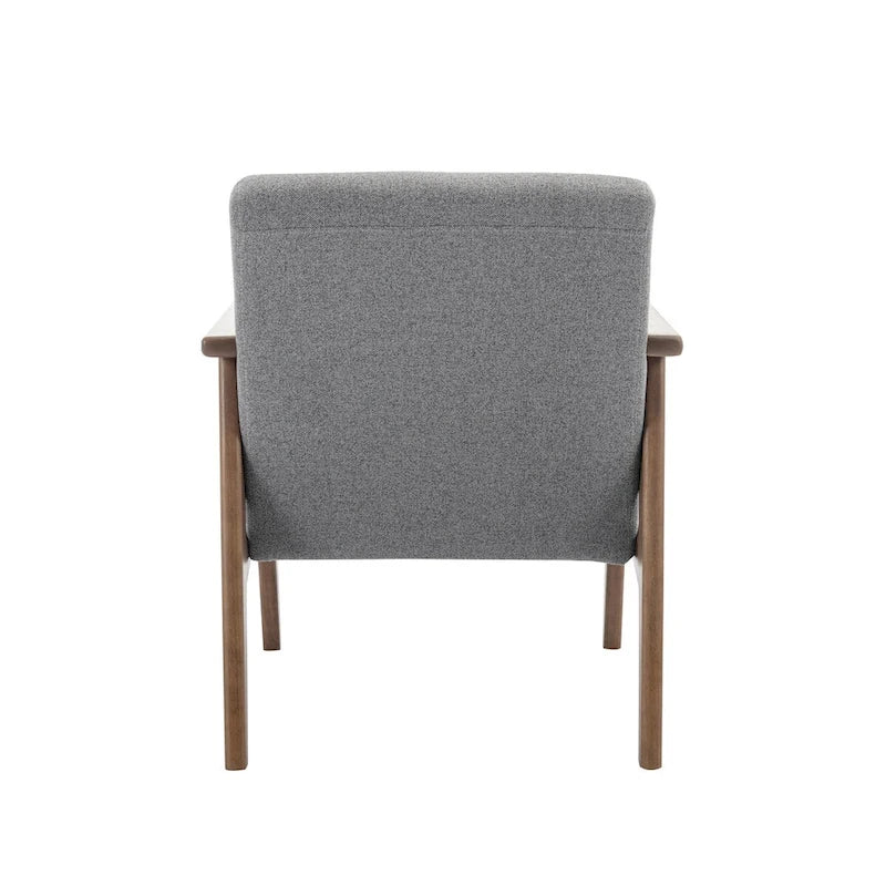 Fauteuil d'appoint en tissu Laleh de Porthos Home avec pieds en bois d'hévéa