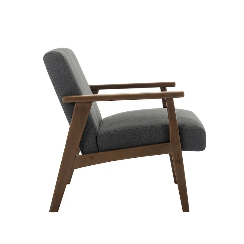 Fauteuil d'appoint en tissu Laleh de Porthos Home avec pieds en bois d'hévéa