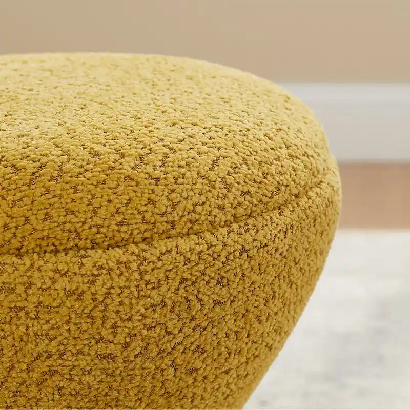 VANOMi Djembe Boucle Pouf, Tabouret de coiffeuse rembourré pour salon, dressing (Lot de 2)