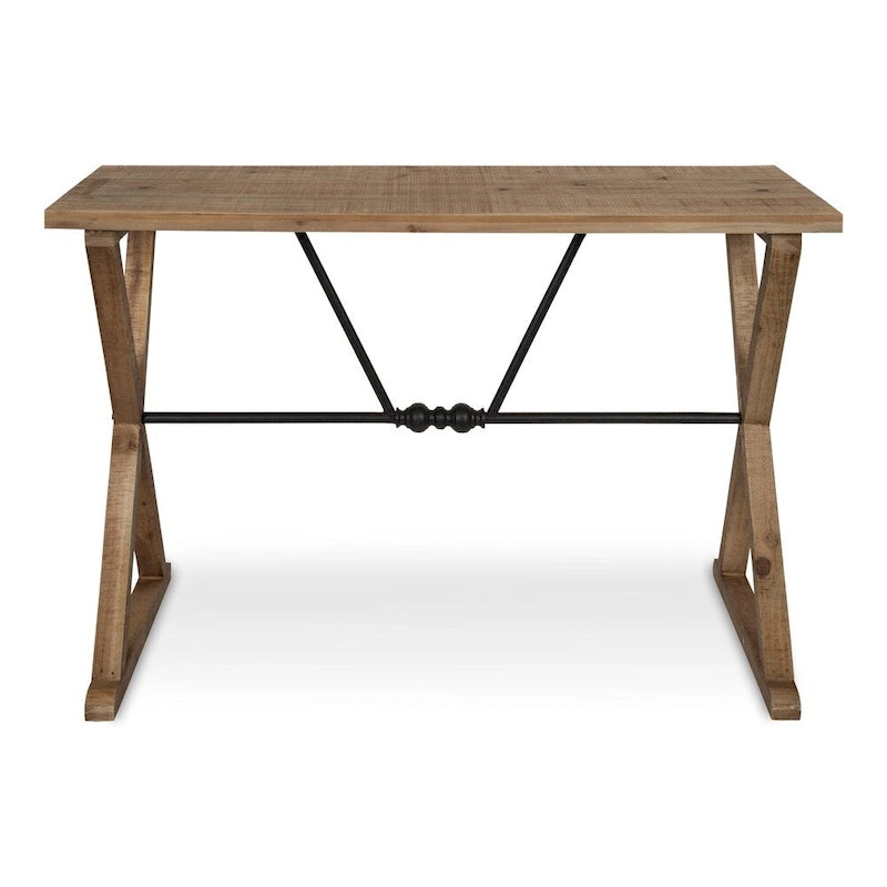 Console Kate and Laurel Travere en bois et métal - 42 x 16 x 30