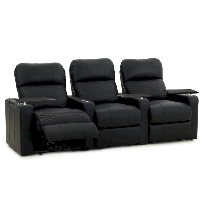 Ensemble de sièges de cinéma maison en cuir électrique Octane Turbo XL700 (rangée de 3)