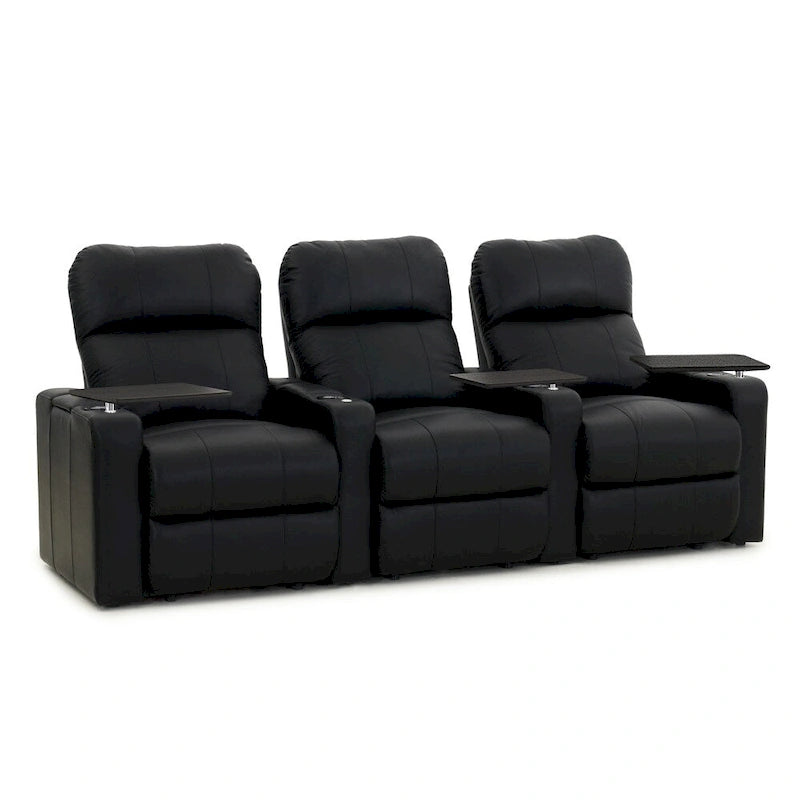 Ensemble de sièges de cinéma maison en cuir électrique Octane Turbo XL700 (rangée de 3)