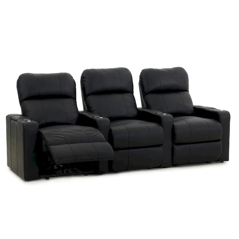 Ensemble de sièges de cinéma maison en cuir électrique Octane Turbo XL700 (rangée de 3)