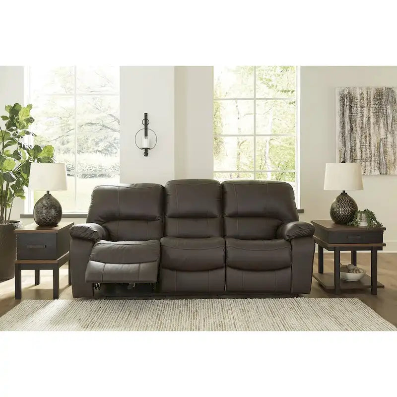 Signature Design by Ashley Leesworth Brown Reclining Power Sofa - 88W x 41D x 41H