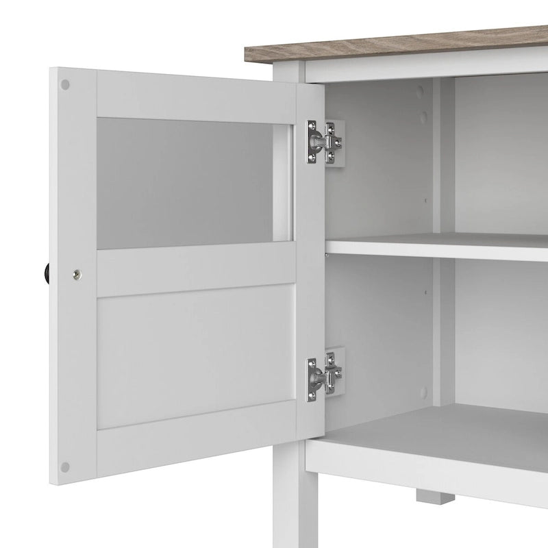 Meuble TV Bush Furniture Mayfield Farmhouse 60W avec bibliothèques.
