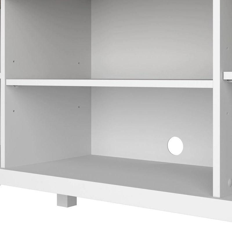 Meuble TV Bush Furniture Mayfield Farmhouse 60W avec bibliothèques.