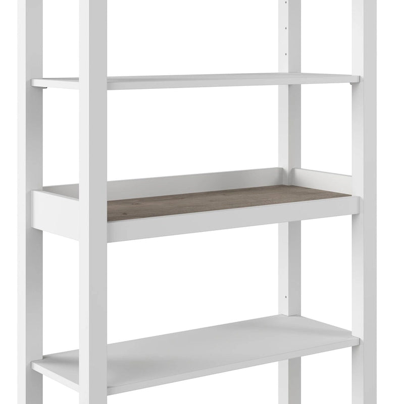 Meuble TV Bush Furniture Mayfield Farmhouse 60W avec bibliothèques.