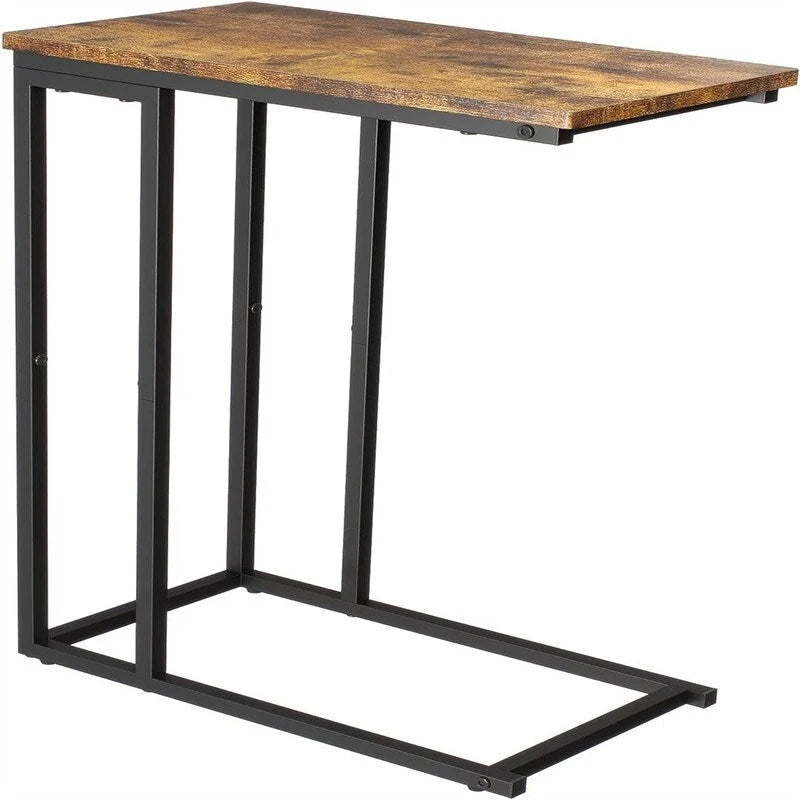 Petite table d'appoint en forme de C - 10 cm de profondeur x 18,1 cm de largeur x 25 cm de hauteur