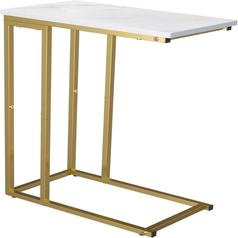 Petite table d'appoint en forme de C - 10 cm de profondeur x 18,1 cm de largeur x 25 cm de hauteur