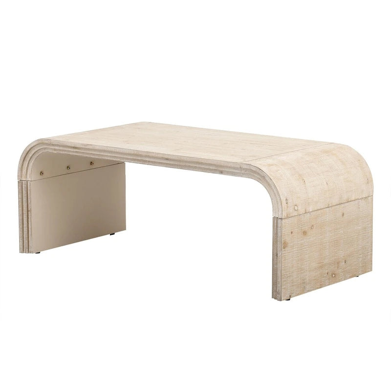 Table basse minimaliste au design Art déco incurvé