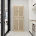 Armoire à 4 portes avec 1 tiroir et 4 étagères intérieures réglables.