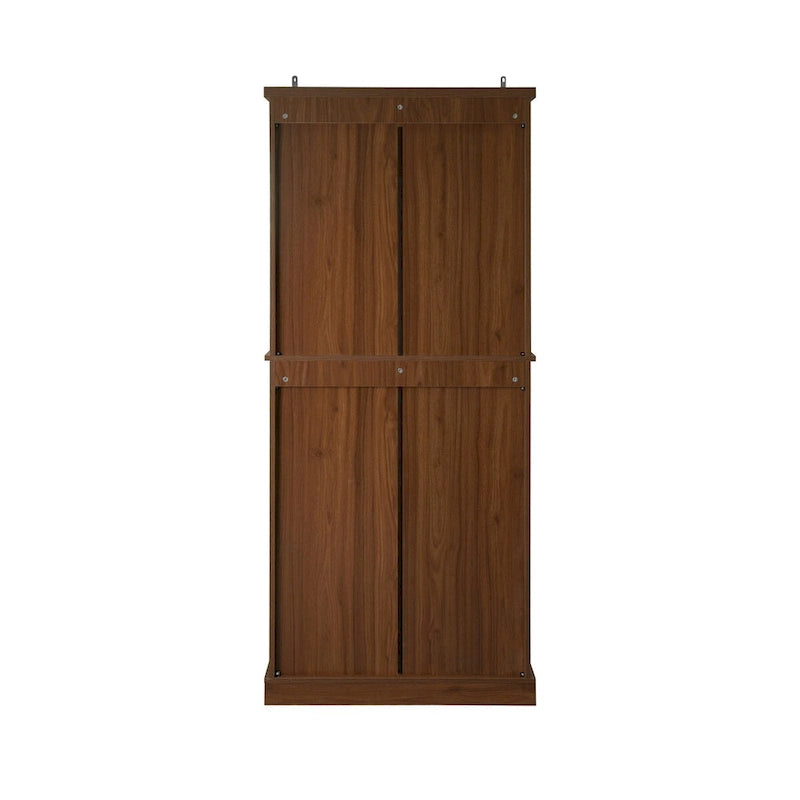 Armoire à 4 portes avec 1 tiroir et 4 étagères intérieures réglables.