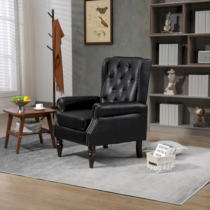 Fauteuil à structure en bois, fauteuil d'appoint moderne pour salon
