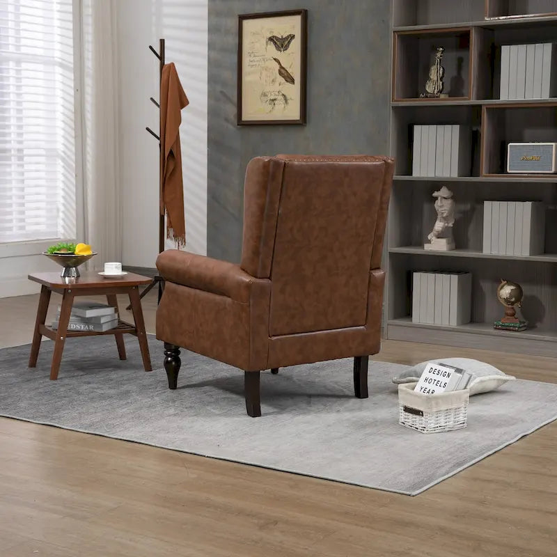 Fauteuil à structure en bois, fauteuil d'appoint moderne pour salon