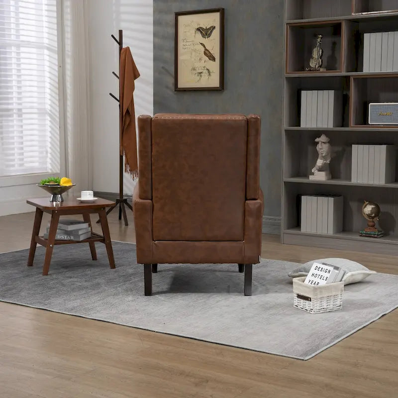 Fauteuil à structure en bois, fauteuil d'appoint moderne pour salon