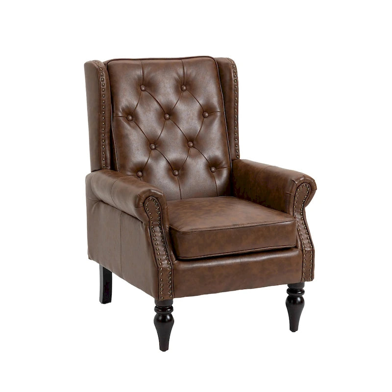 Fauteuil à structure en bois, fauteuil d'appoint moderne pour salon