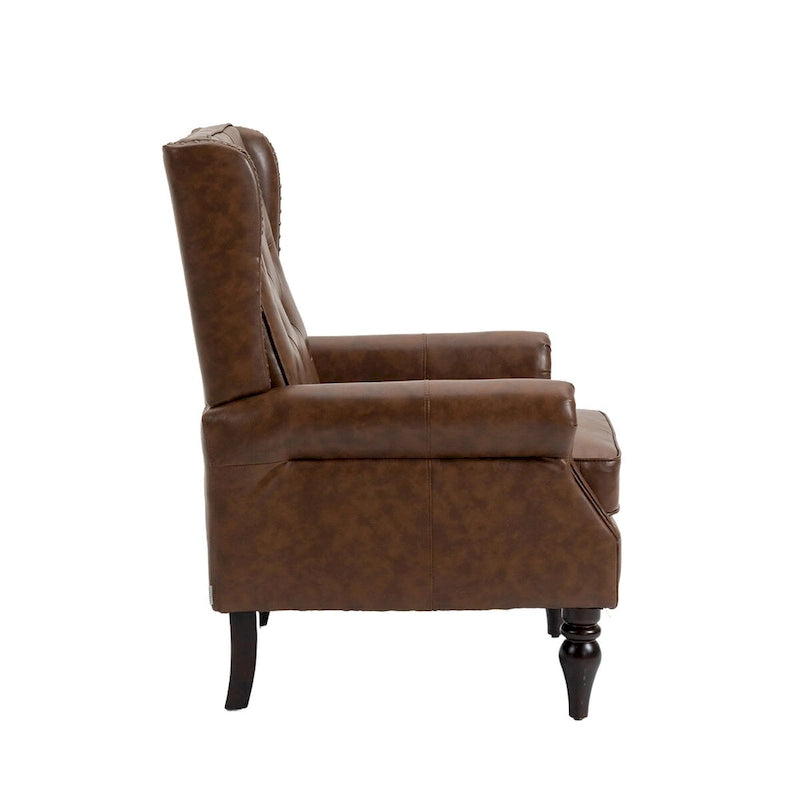 Fauteuil à structure en bois, fauteuil d'appoint moderne pour salon
