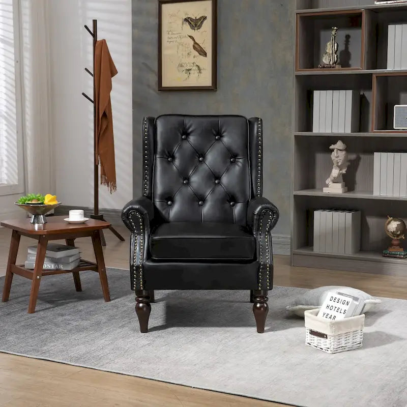 Fauteuil à structure en bois, fauteuil d'appoint moderne pour salon