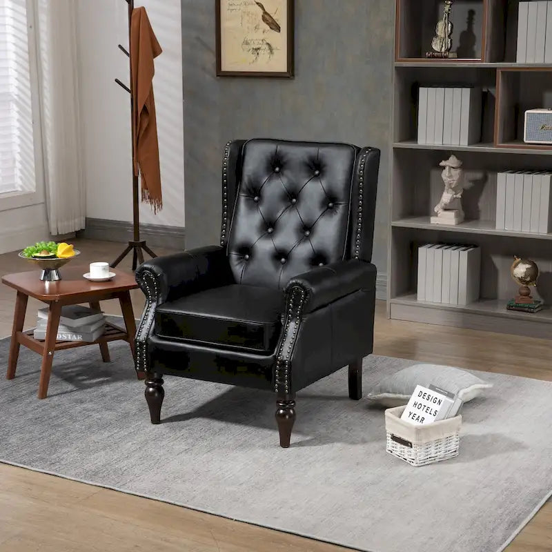 Fauteuil à structure en bois, fauteuil d'appoint moderne pour salon