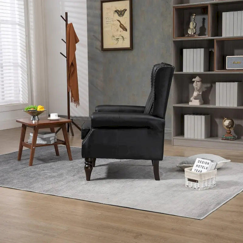 Fauteuil à structure en bois, fauteuil d'appoint moderne pour salon