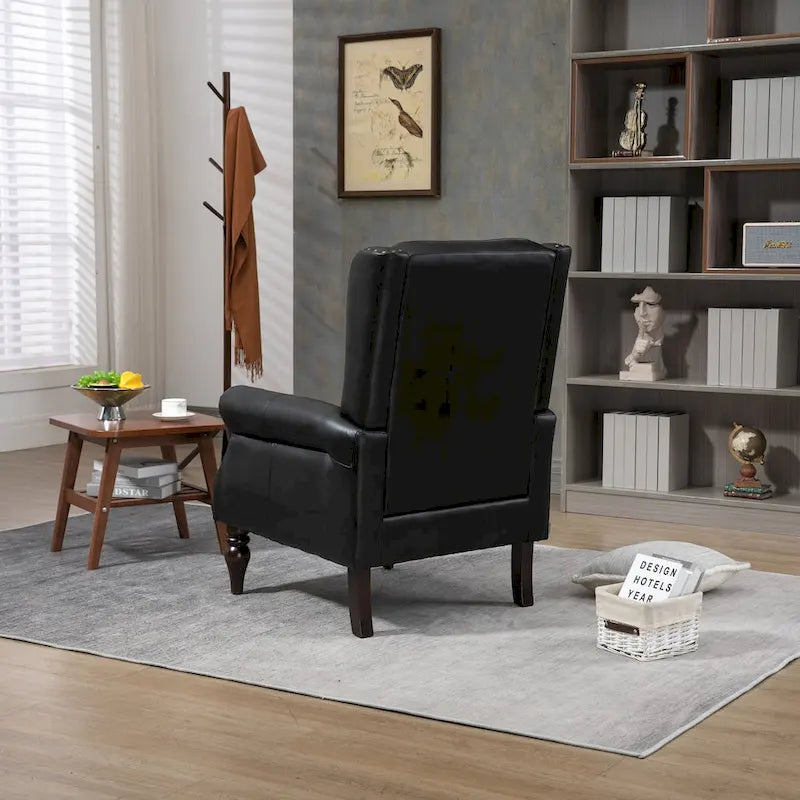Fauteuil à structure en bois, fauteuil d'appoint moderne pour salon