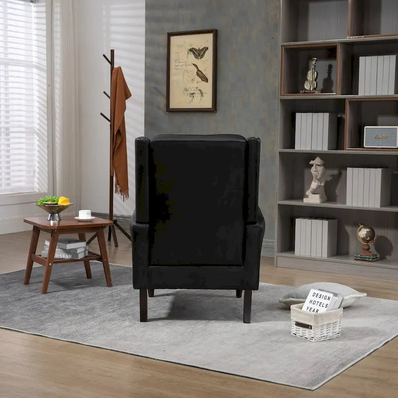 Fauteuil à structure en bois, fauteuil d'appoint moderne pour salon