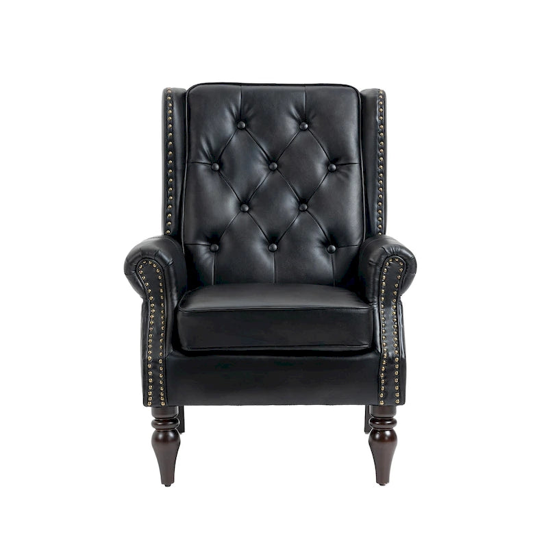 Fauteuil à structure en bois, fauteuil d'appoint moderne pour salon