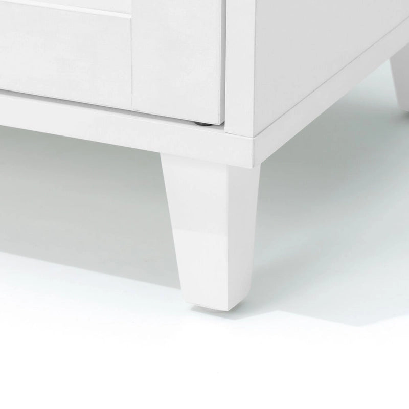 Meuble TV LED avec éclairage intégré, console multimédia et rangement - 152 cm de largeur