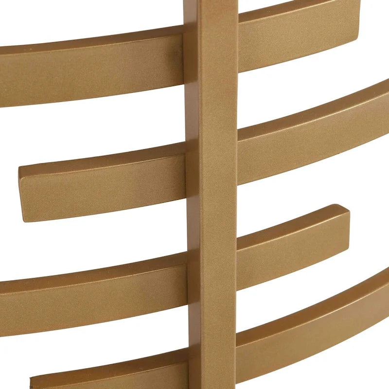 Table basse moderne avec plateau en pierre frittée et structure métallique robuste