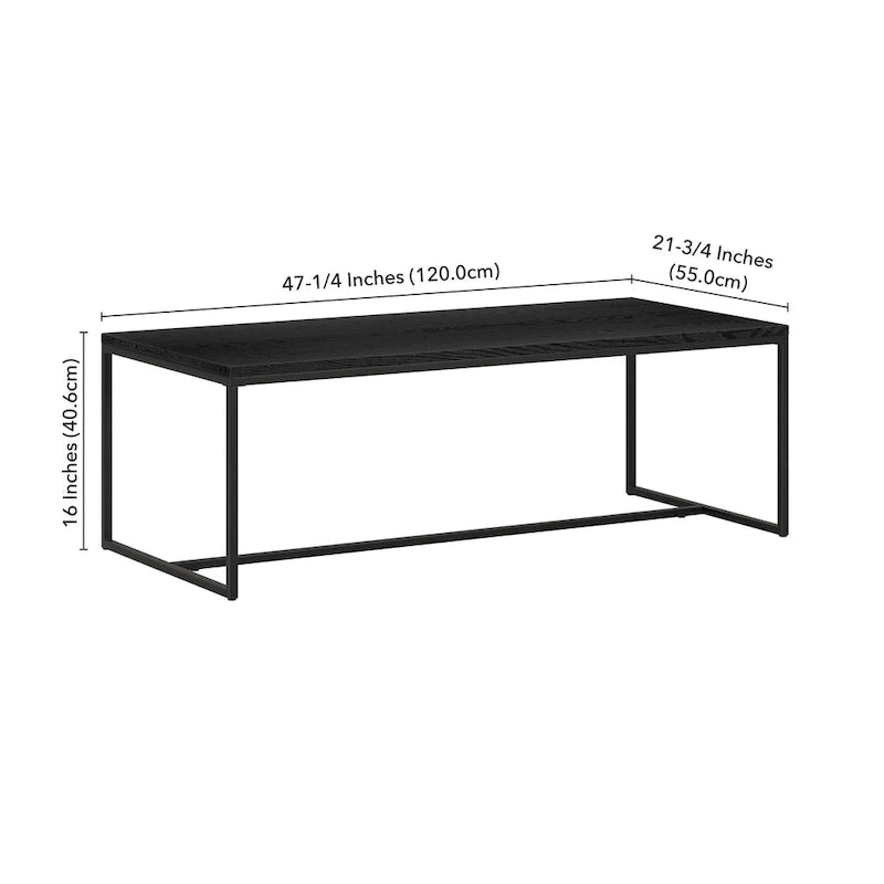 Table basse rectangulaire Boone 47 de large