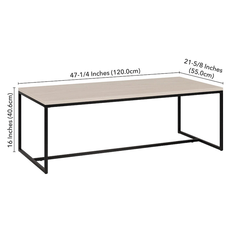 Table basse rectangulaire Boone 47 de large