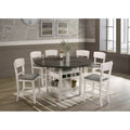Ensemble de 2 chaises de bar et tabourets de comptoir rembourrés de style transitionnel, finition bois brun