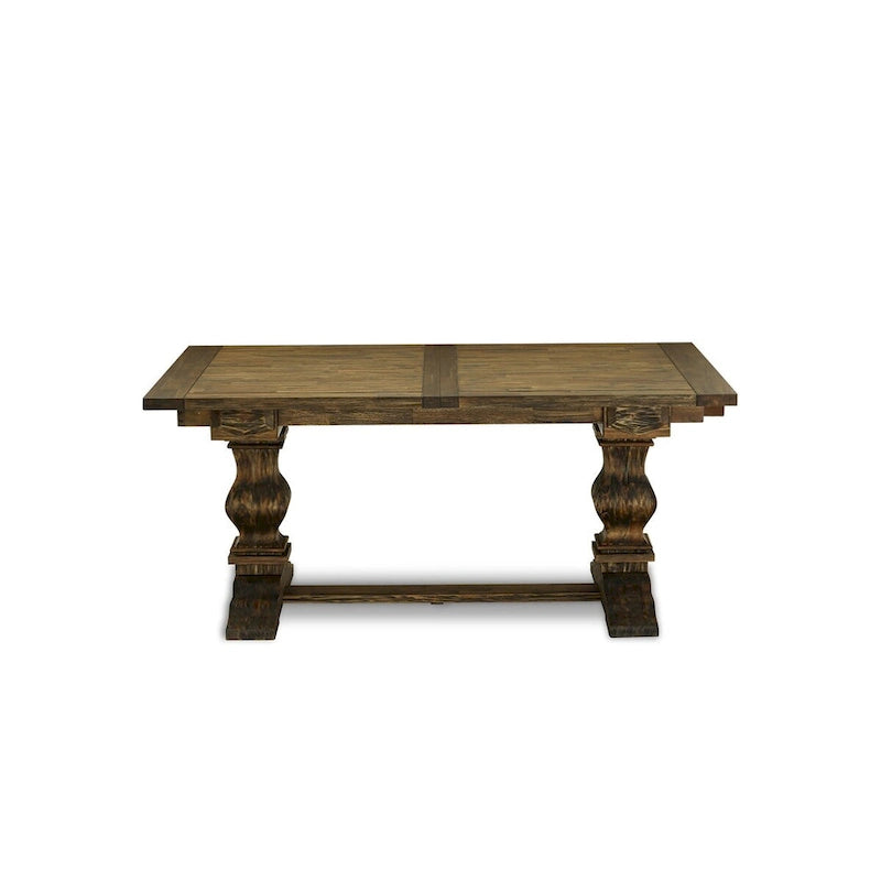 Ensemble de salle à manger 11 pièces East West Furniture : une table de cuisine et 10 chaises Parson en tissu lin (options de finition)