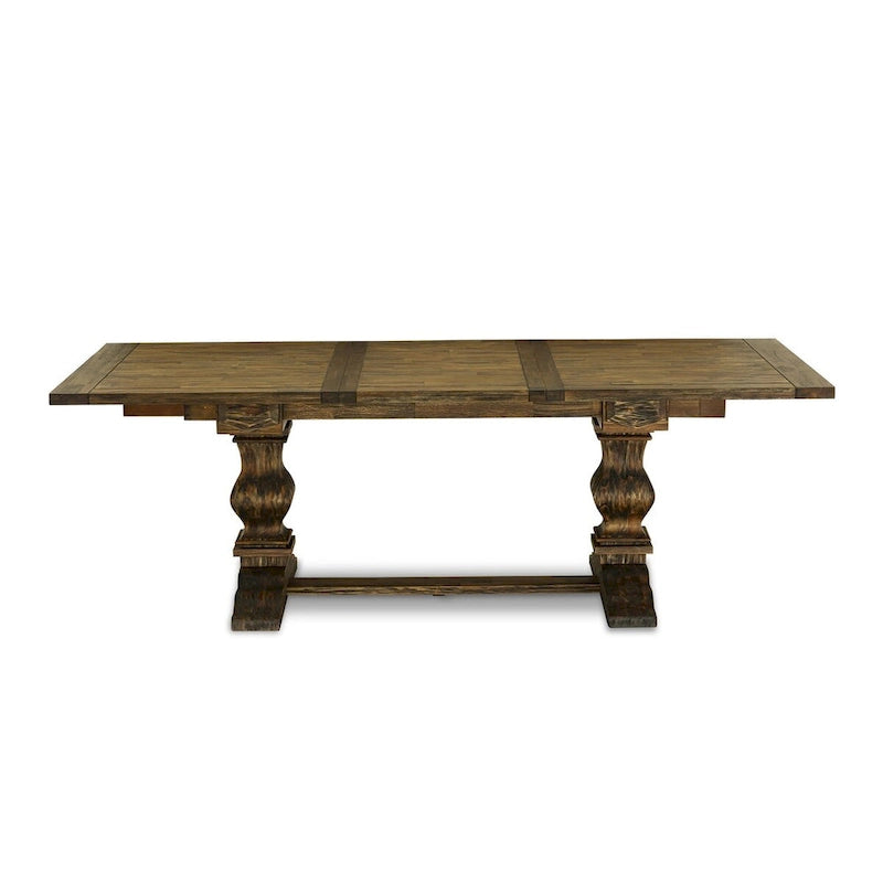 Ensemble de salle à manger 11 pièces East West Furniture : une table de cuisine et 10 chaises Parson en tissu lin (options de finition)