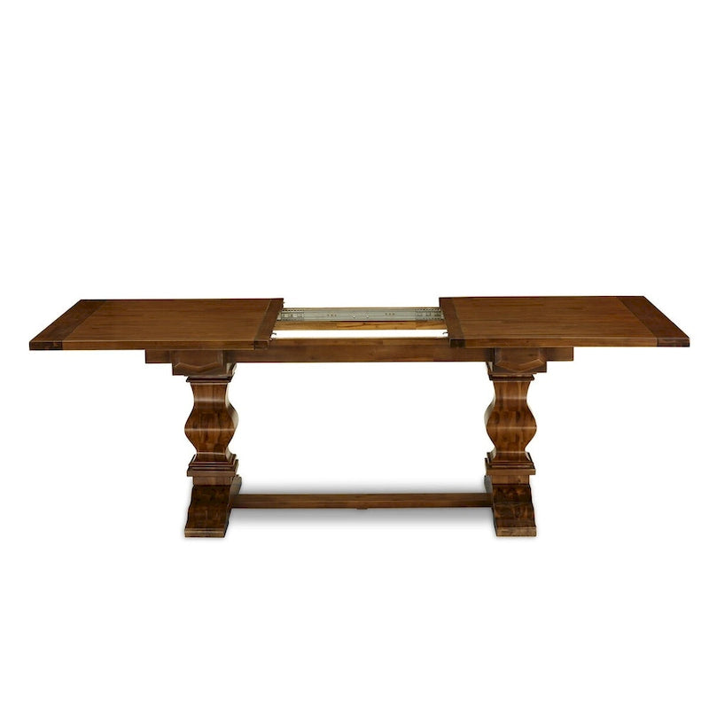Ensemble de salle à manger 11 pièces East West Furniture : une table de cuisine et 10 chaises Parson en tissu lin (options de finition)