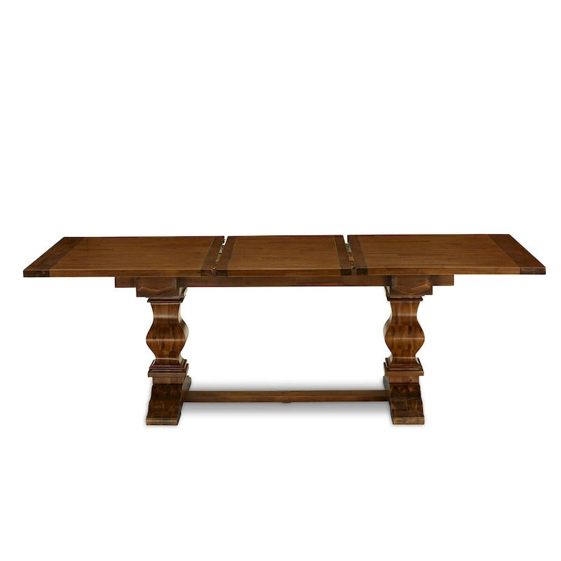 Ensemble de salle à manger 11 pièces East West Furniture : une table de cuisine et 10 chaises Parson en tissu lin (options de finition)