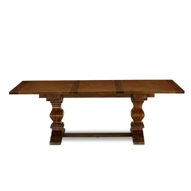 Ensemble de salle à manger 11 pièces East West Furniture : une table de cuisine et 10 chaises Parson en tissu lin (options de finition)