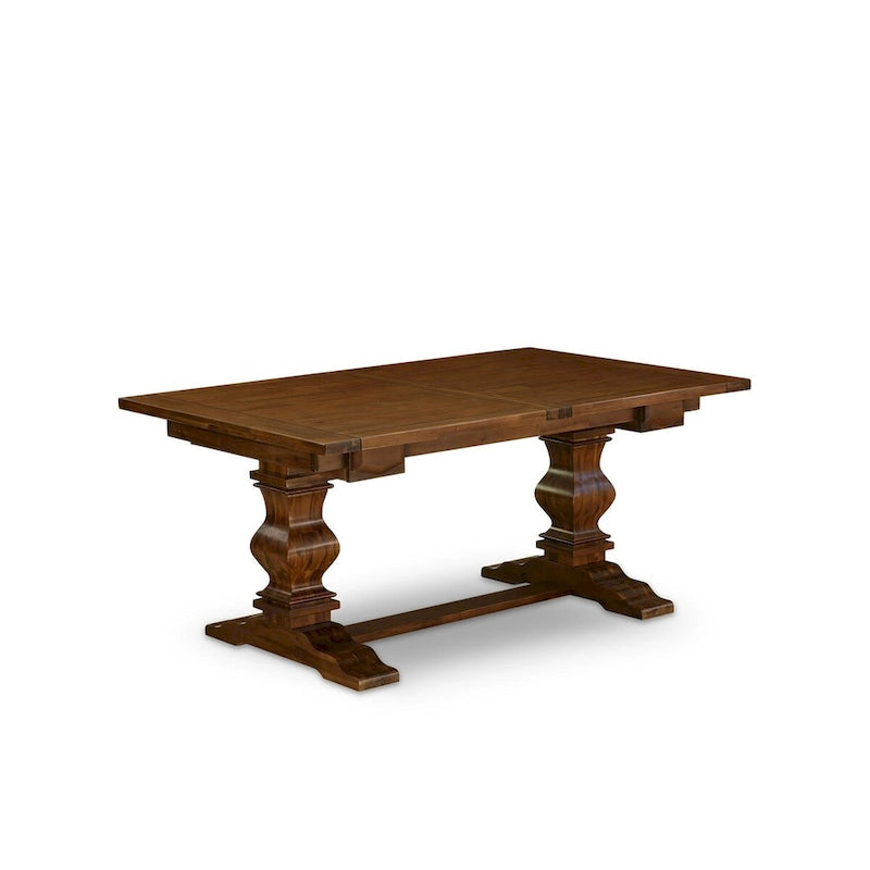 Ensemble de salle à manger 11 pièces East West Furniture : une table de cuisine et 10 chaises Parson en tissu lin (options de finition)