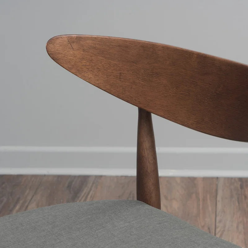 Chaise de salle à manger en tissu style moderne du milieu du siècle, lot de 2