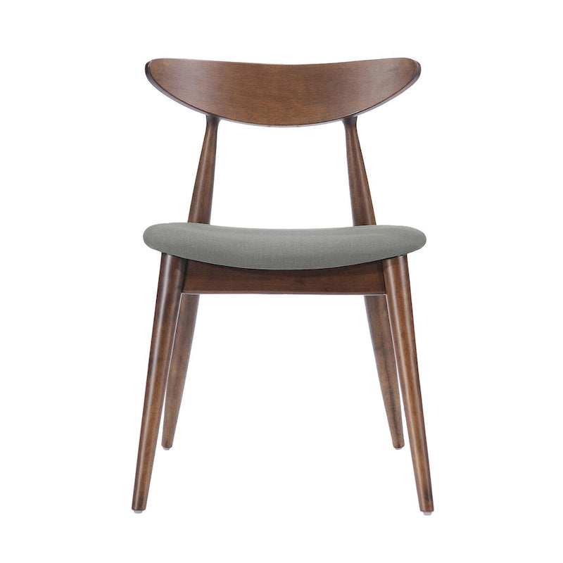 Chaise de salle à manger en tissu style moderne du milieu du siècle, lot de 2