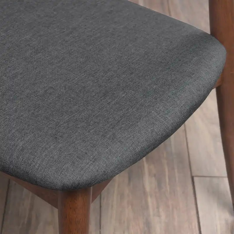Chaise de salle à manger en tissu style moderne du milieu du siècle, lot de 2