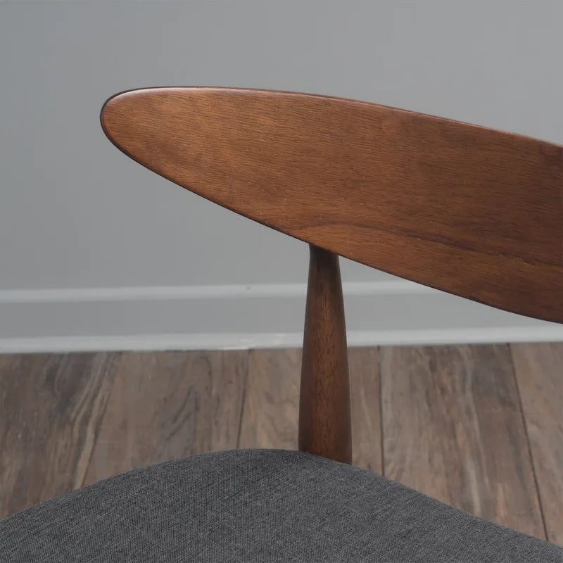 Chaise de salle à manger en tissu style moderne du milieu du siècle, lot de 2