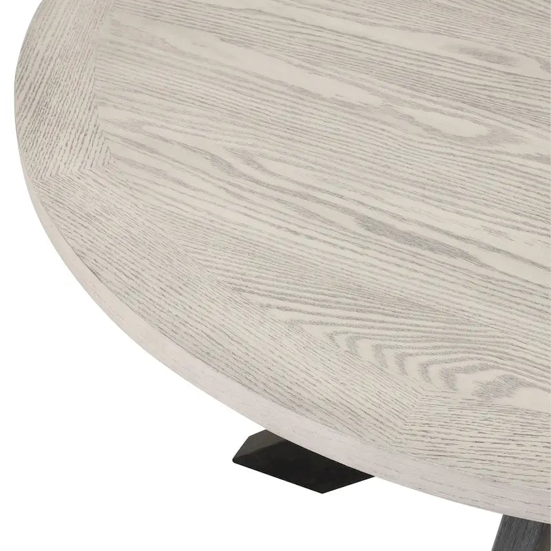 Ensemble de salle à manger rond 5 pièces Gates de Roundhill Furniture, gris clair